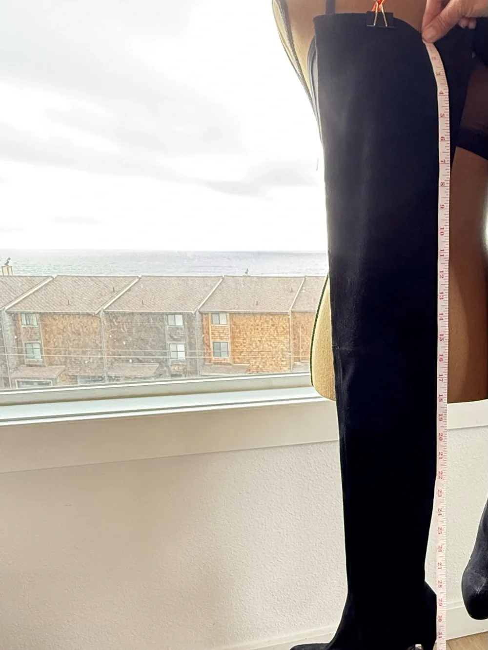 Christian Louboutin Black Over-the-Knee Suede Stiletto Boots